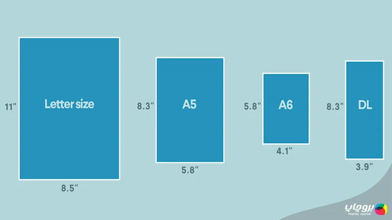 سایز استاندارد کاتالوگ
